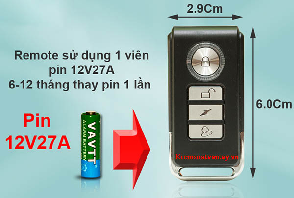 Nguồn nuôi KM-RC25 là 2 pin tiểu AAA, loại pin rất thông dụng trên thị trường