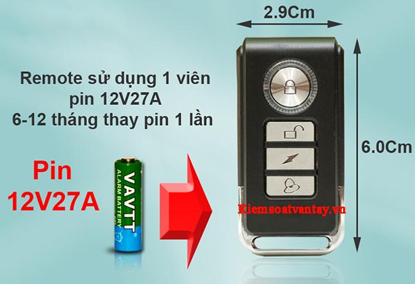 Pin dùng cho Remote của cảm biến rung chống trộm KM-RC28
